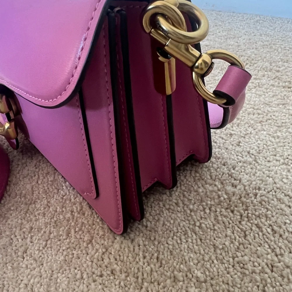 COACH Tabby 26 Pink Crossbody Bag with Gold 'C' Accent - Picture 5 of 12